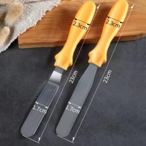 11 INCH CAKE TURNTABLE 3PCS CAKE SCRAPER SET 2PCS STAINLESS STEEL SPATULA 10PCS PIPING BAGS 1PCS CAKE BOARD (1)