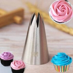 1M STAINLESS STEEL NOZZLE OPEN STAR TIP PASTRY COOKIES TOOLS
