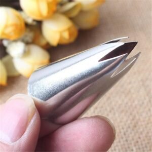 1M STAINLESS STEEL NOZZLE OPEN STAR TIP PASTRY COOKIES TOOLS