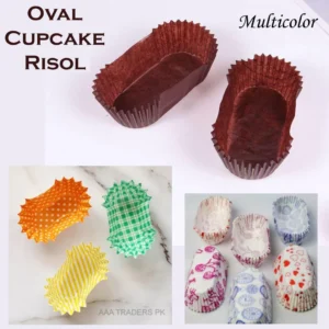 96 PCS DISPOSABLE OVAL ÉCLAIR CUPCAKE MUFFIN PAPER LINER BAKING CUPS