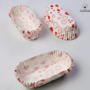 96 PCS DISPOSABLE OVAL ÉCLAIR CUPCAKE MUFFIN PAPER LINER BAKING CUPS