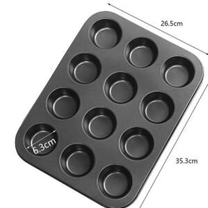 12CAVITY NON-STICK CUPCAKE TRAY